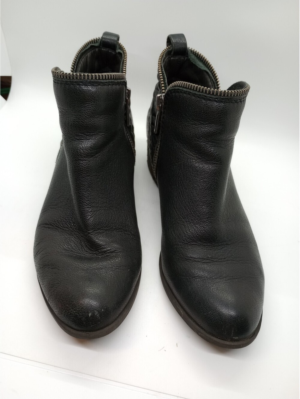 Lucky Brand Women's Black Ankle Booties Zip Size 6m Black 204